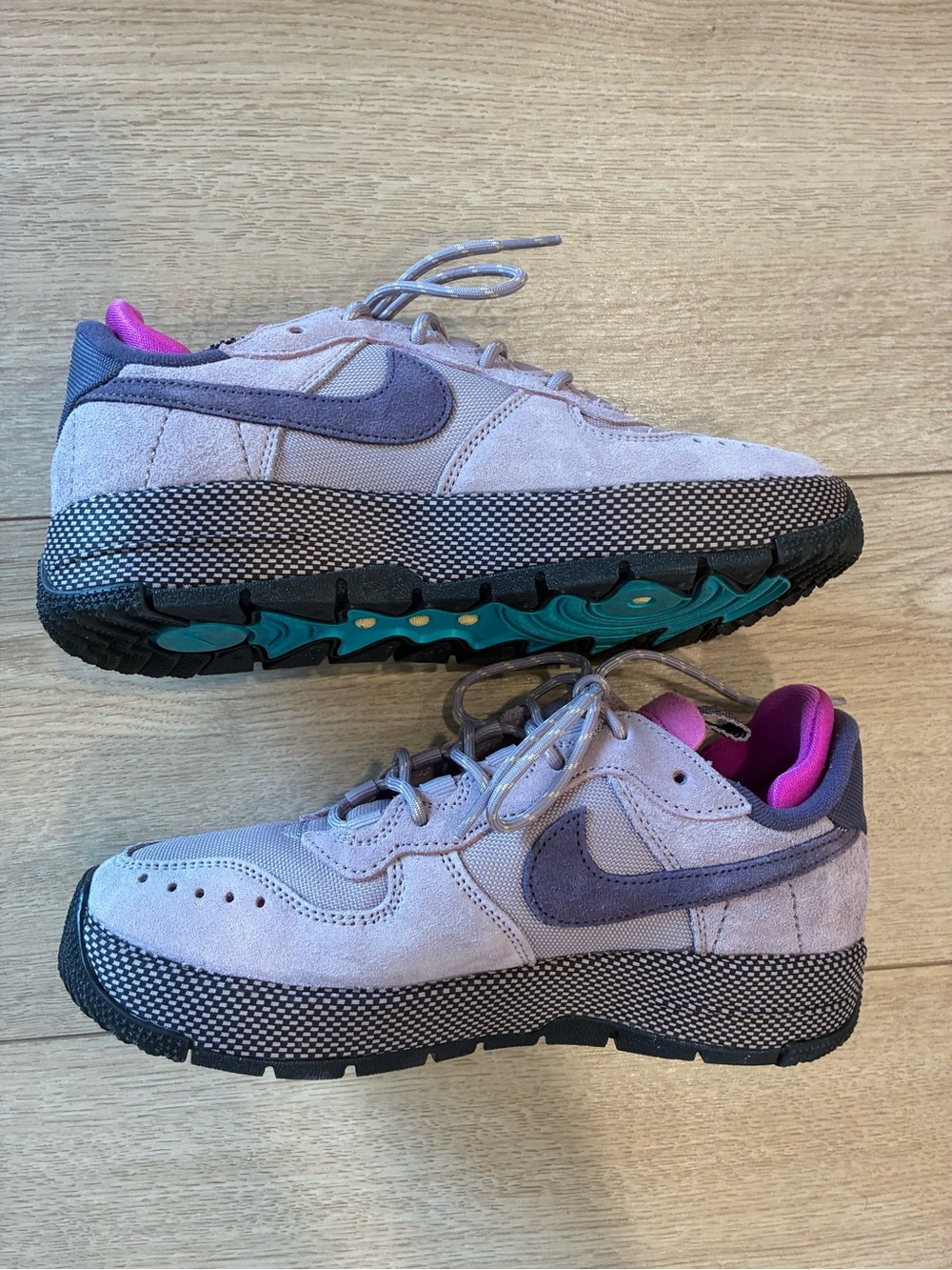 Nike Air Force 1 Wild Suede Mesh Sneakers Light Violet Ore Size 7 FZ2600-200 - Picture 3 of 9